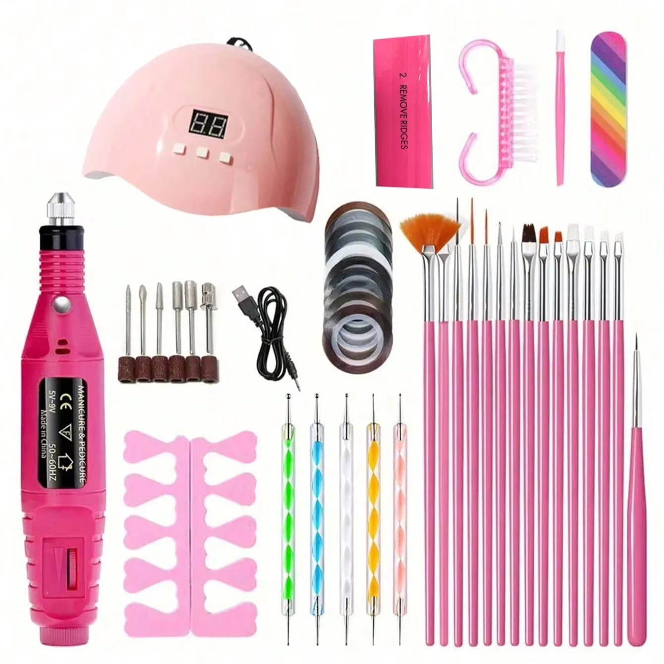 Nail Set Nail Extension Gel Na - đánh giá và giá Exposure Unit Uv