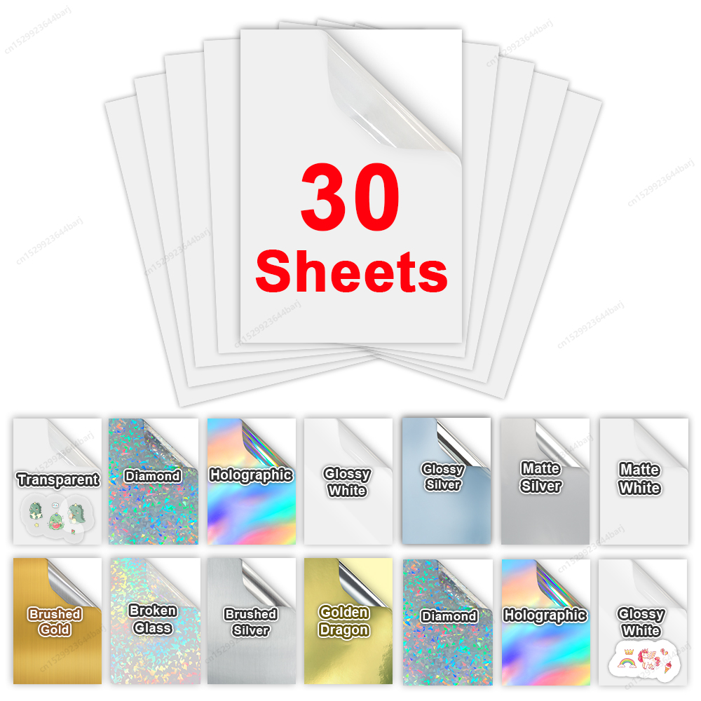30 Sheets Printable Vinyl Stic - đánh giá và giá Commercial Vinyl Printing