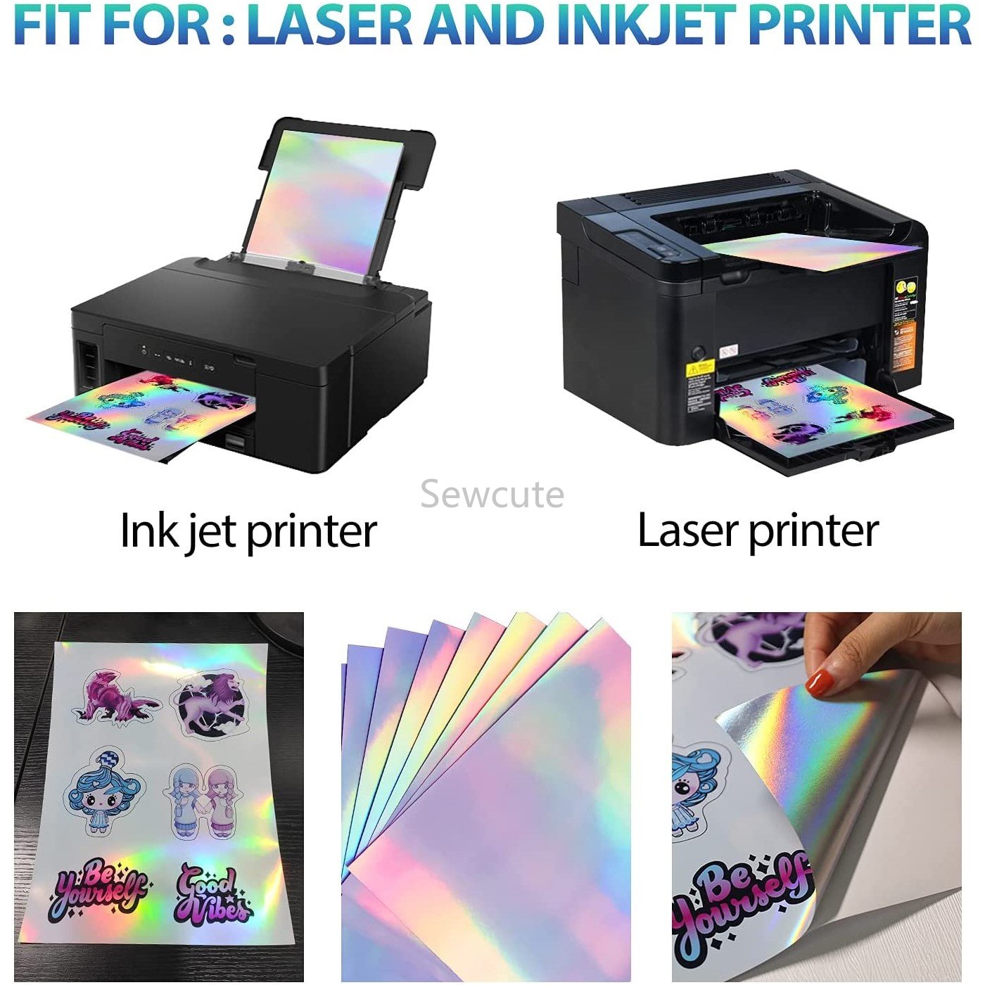 10Sheets Holographic Sticker P - đánh giá và giá Commercial Vinyl Printing